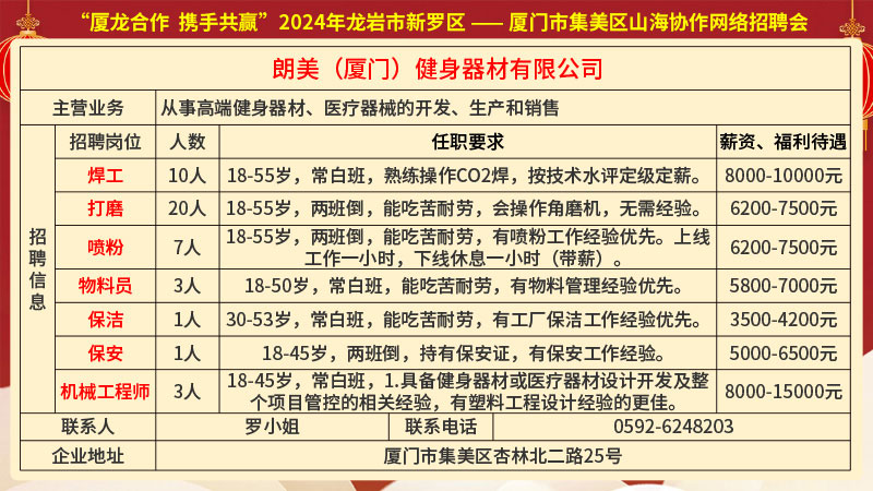 厦门普工招聘最新信息，把握就业机会，共创美好未来